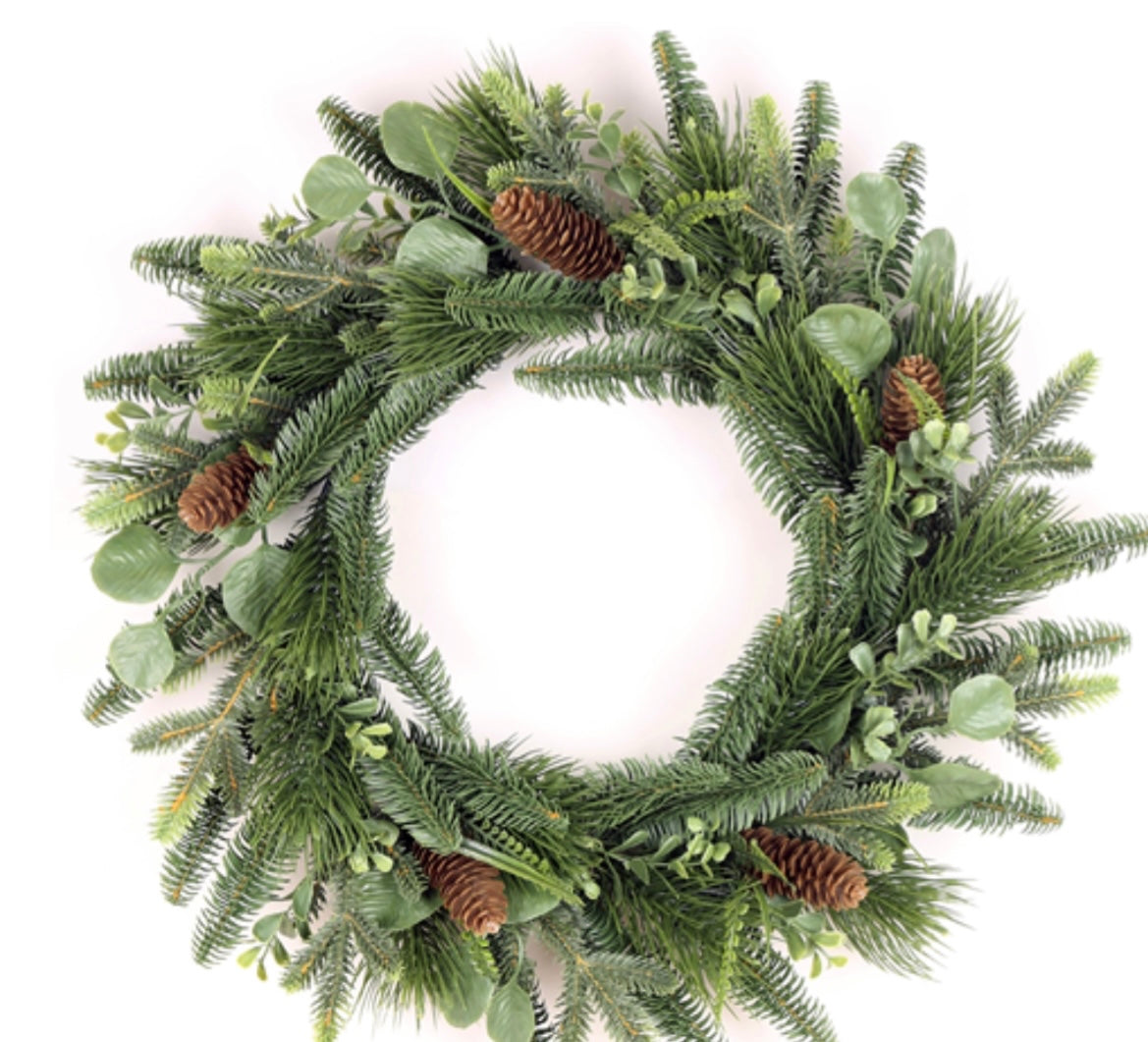 Christmas wreaths made with Luxury Artificial Flowers