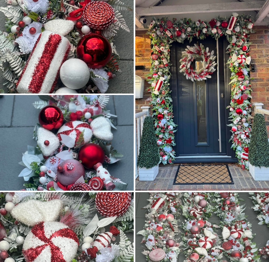 Christmas Flower runners/garlands