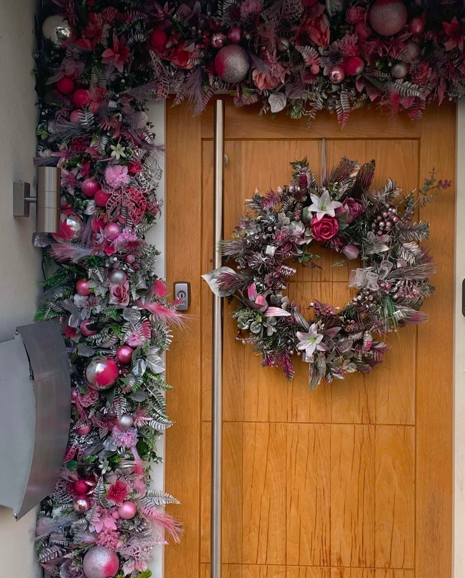 Christmas Flower runners/garlands