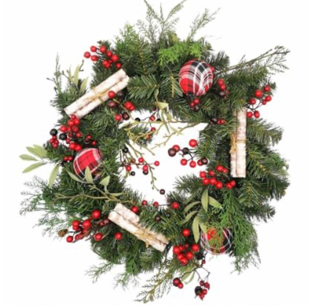 Christmas wreaths made with Luxury Artificial Flowers