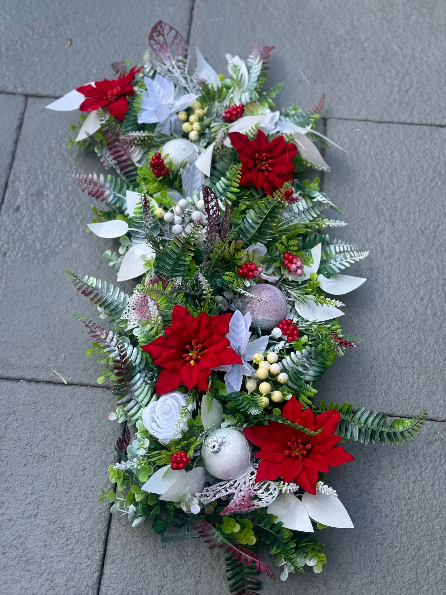 Christmas Flower runners/garlands