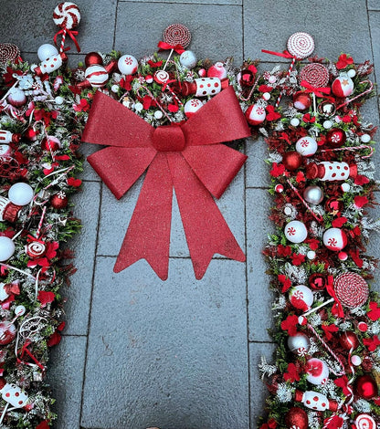 Christmas Flower runners/garlands