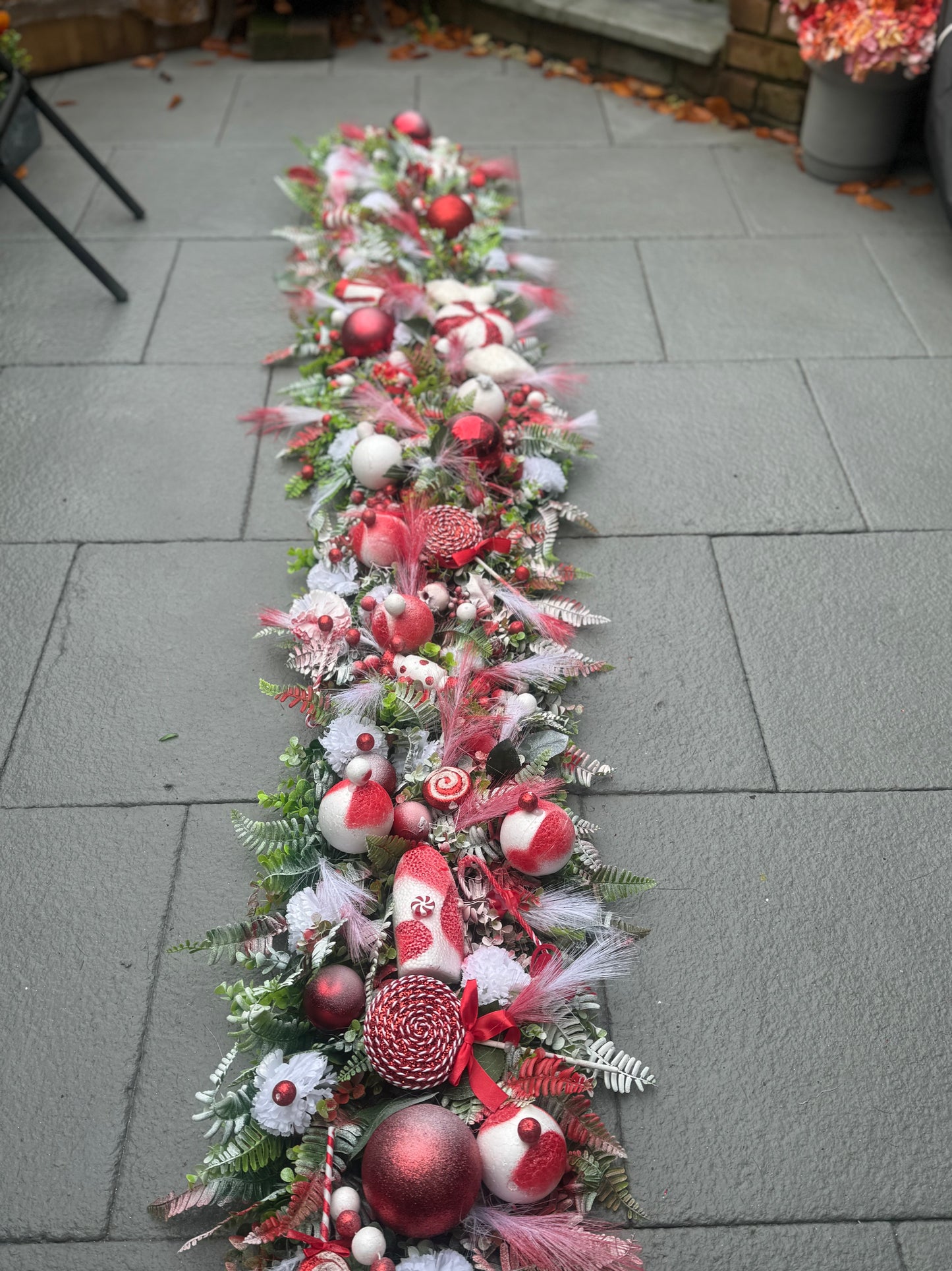 Christmas Flower runners/garlands