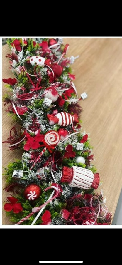 Christmas Flower runners/garlands