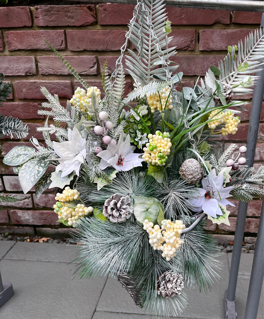 Christmas hanging basket