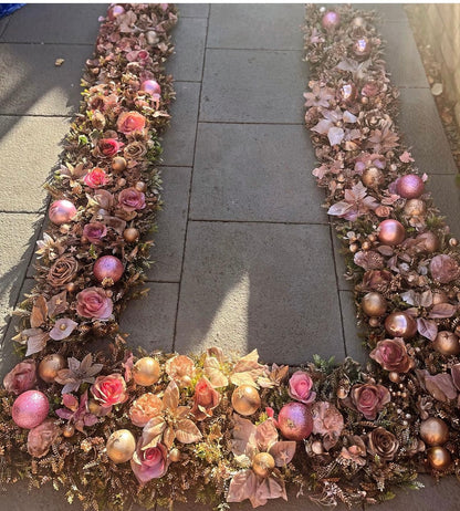 Christmas Flower runners/garlands