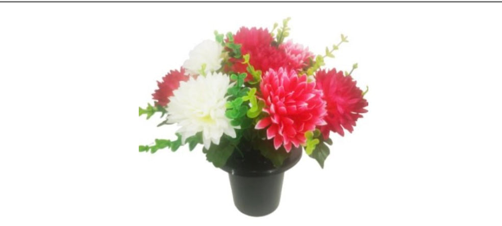 Cemetery pot with Luxury Artificial Flowers