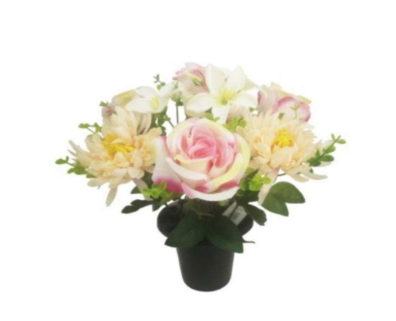 Cemetery pot with Luxury Artificial Flowers