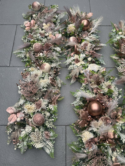 Christmas Flower runners/garlands