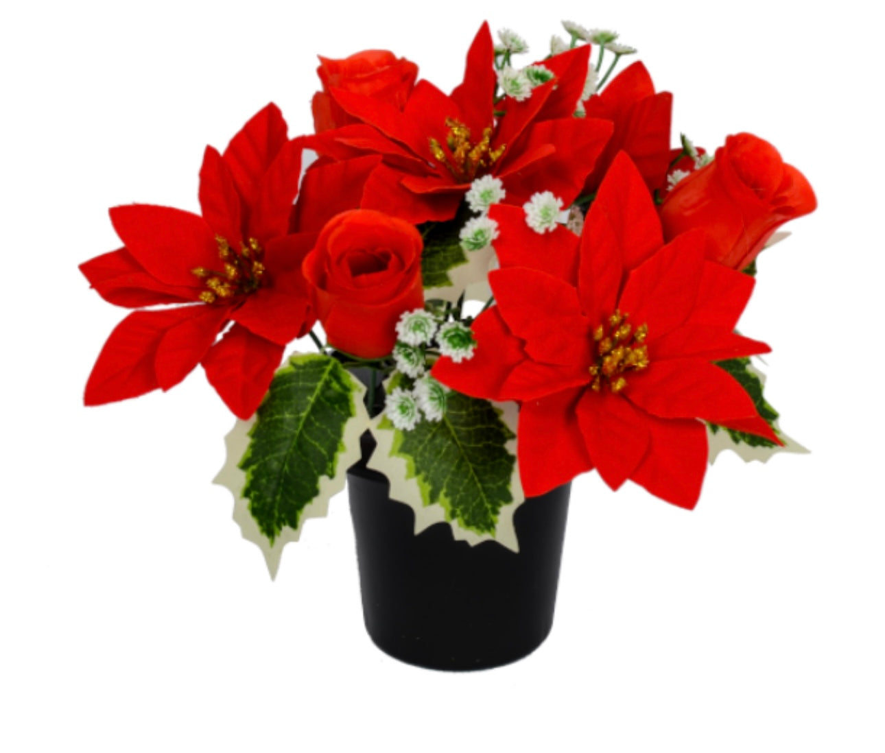 Cemetery pot with Luxury Artificial Flowers