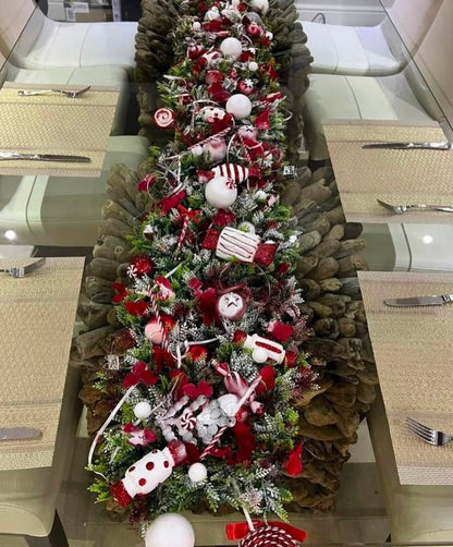 Christmas Flower runners/garlands