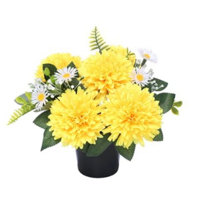 Cemetery pot with Luxury Artificial Flowers