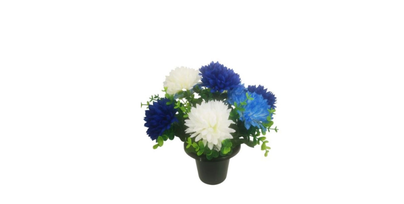 Cemetery pot with Luxury Artificial Flowers