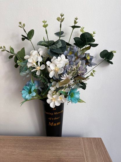 Grave vase with Luxury Artificial Flowers